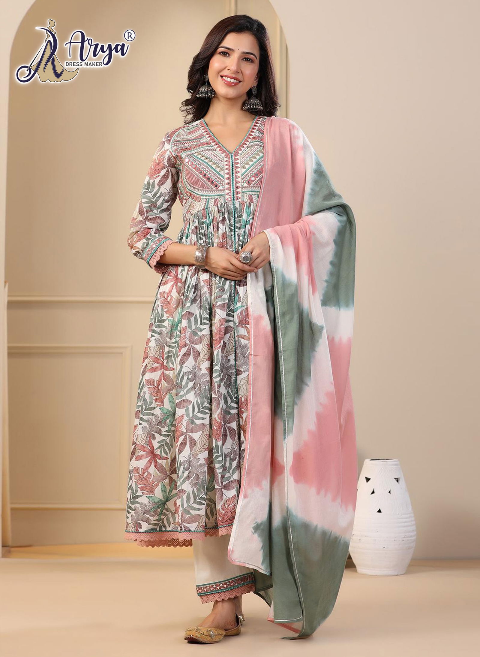 Riwaz By Arya Muslin Printed Kurti With Bottom Catalog